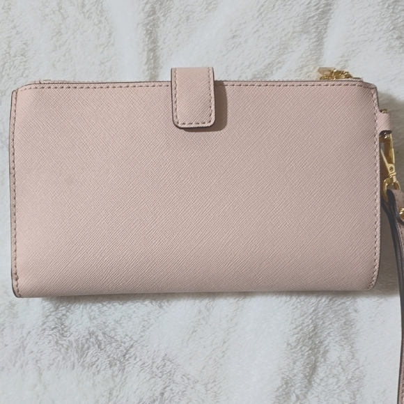 Michael Kors Women's Jet Set Travel Double Zip Wristlet/Powder Blush - Picture 2 of 10